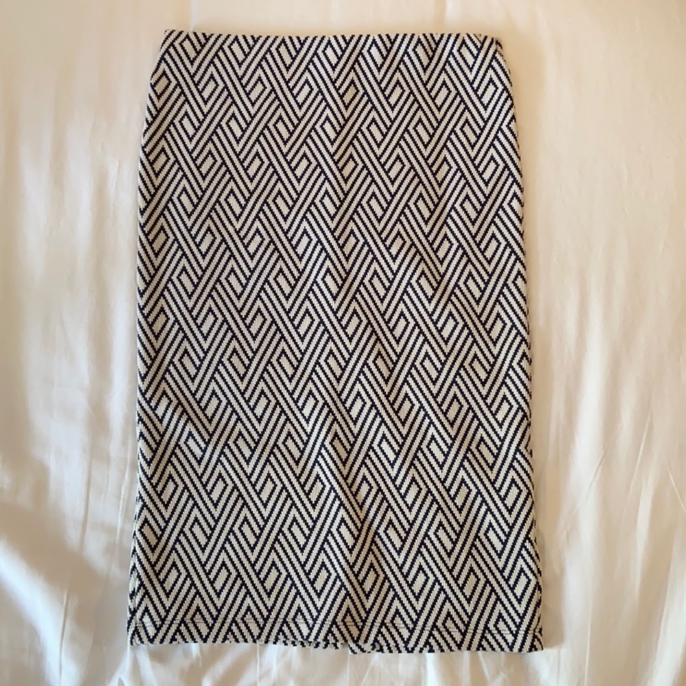 Zara Geometric Print Pencil Skirt